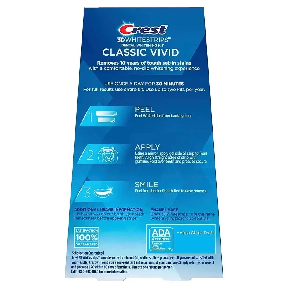 Отбеливающие полоски Crest 3D White Classic Vivid