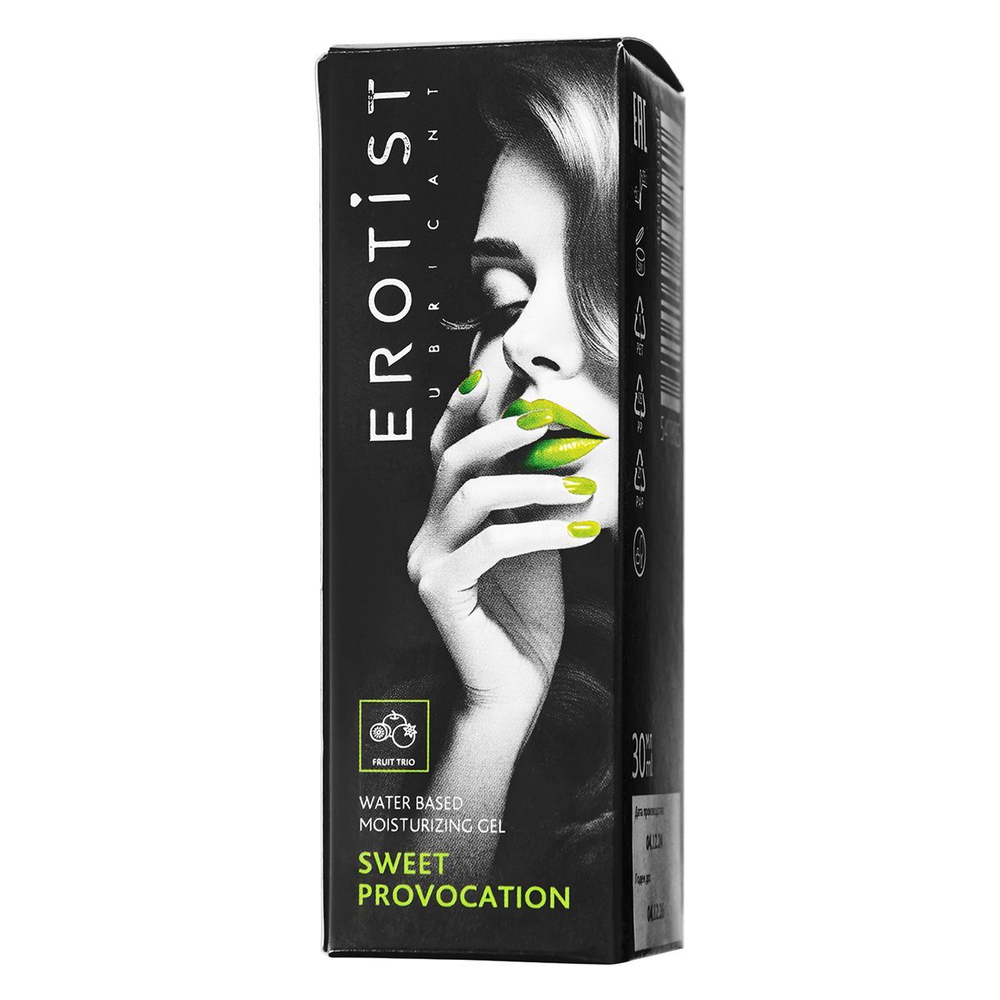 Съедобный гель Erotist Sweet Provocation Fruit Trio со вкусом киви, граната и яблока - 30 мл.