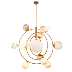 Люстра Planet 13 brass