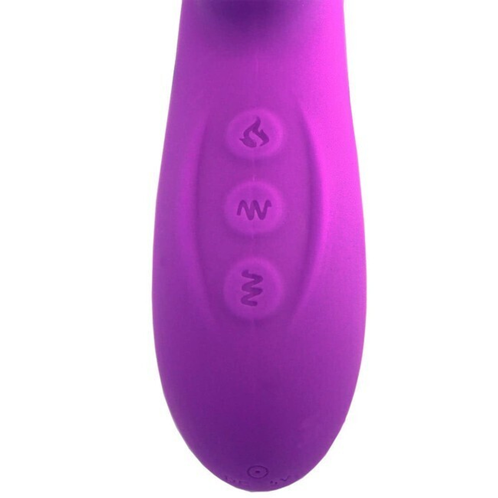Женский вибромассажер Flamingo с ротацией и нагревом (7 режимов) (Цвет: фиолетовый)