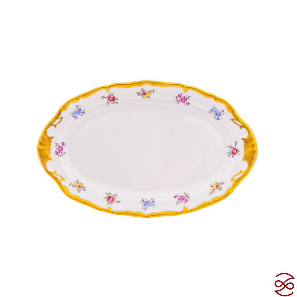 Блюдо овальное Queen's Crown Мелкие цветы 25 см