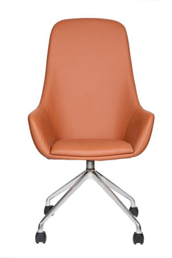 Кресло для офиса МГ-24 А хром паук 4 луча (ткань, экокожа)