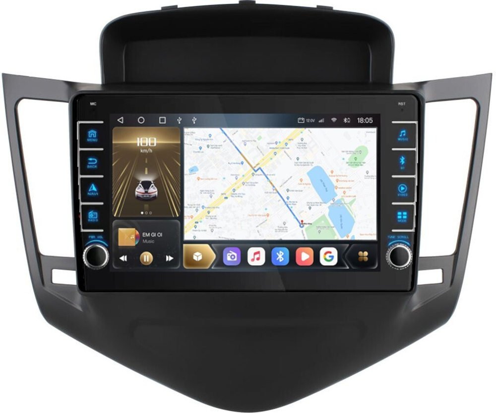 Магнитола для Chevrolet Cruze 2009-2012 - Carmedia OL-9222 (крутилки) QLed,  Android 10, ТОП процессор, CarPlay,