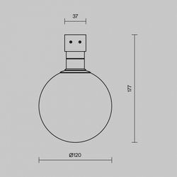 Накладной светильник Maytoni Luna O-TR01-1-S-9WB3K