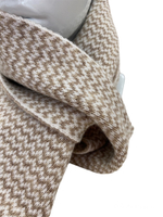 Шарф мини зигзаг бежевый