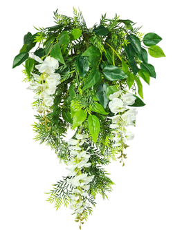 Искусственные цветы Акация подвесная в настенном кашпо