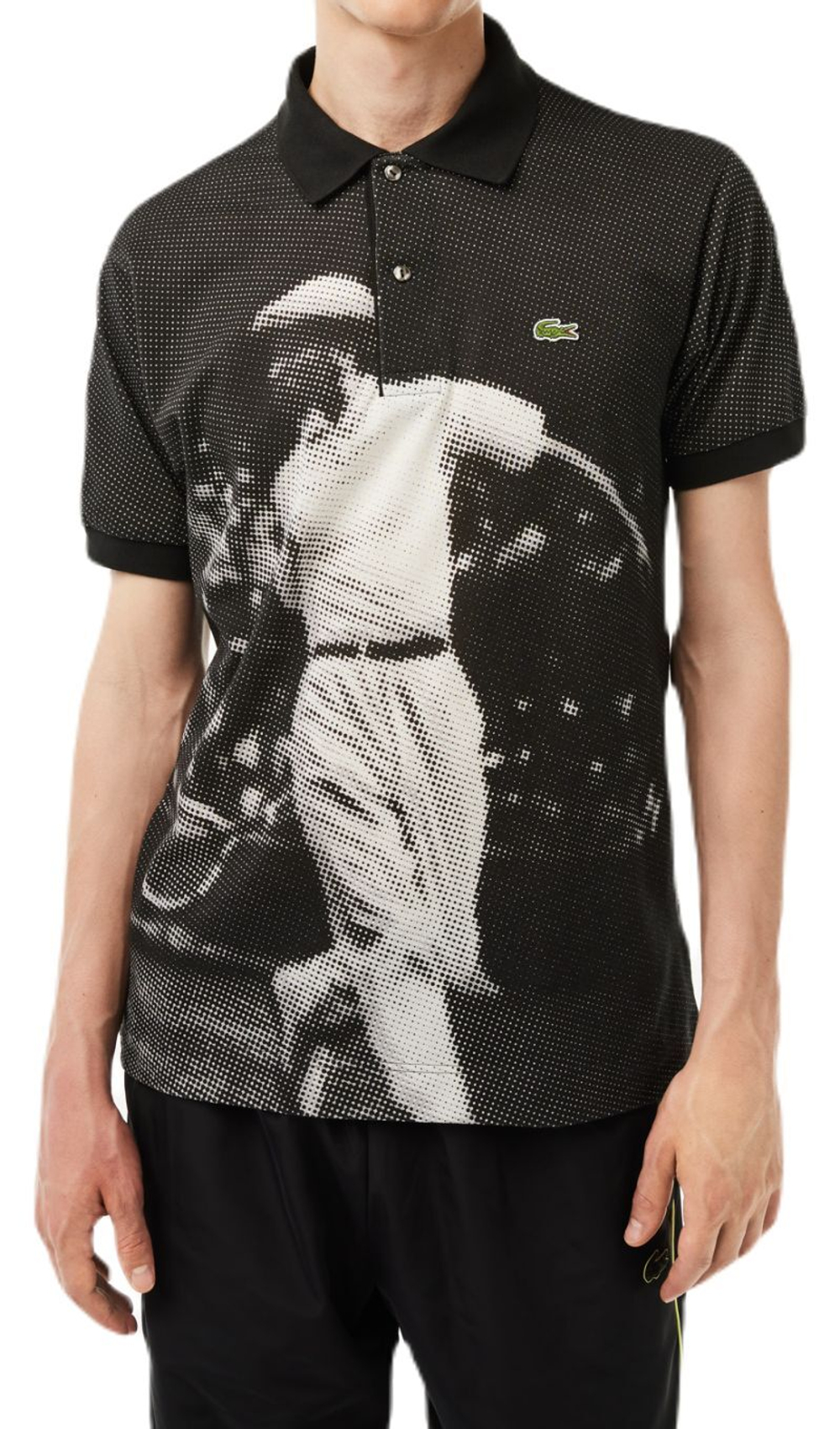 Мужское теннисное поло Lacoste Original L.12.12 René Lacoste Print Polo - black