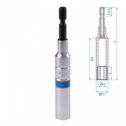 KING TONY (76C1110M) Головка для шуруповерта шестигранная 1/4", 10 мм, L = 110 мм