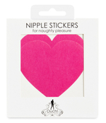 Розовые наклейки на грудь в форме сердечек