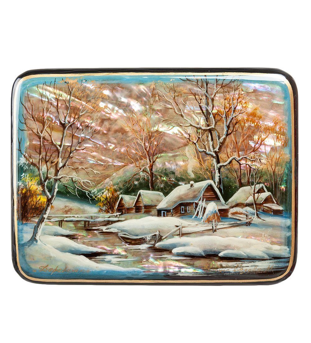 ШК-55/ 32 Шкатулка «Деревенька» Белова