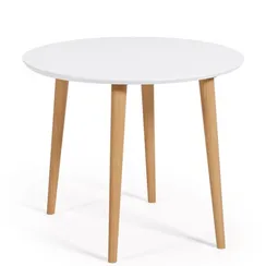 Раздвижной стол Oqui Ø90-170х90 см, белый