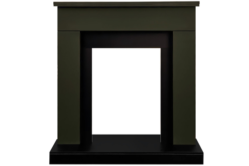 Каминокомплект Bergen (Разборный) - Темная олива (Ширина 900 мм) с очагом Fobos FX M Brass