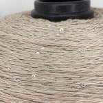 LINETTE PAILETERS - 80% лен, 20% п/а, микропайетки 2мм - серебро, бежевый; 450м\100гр