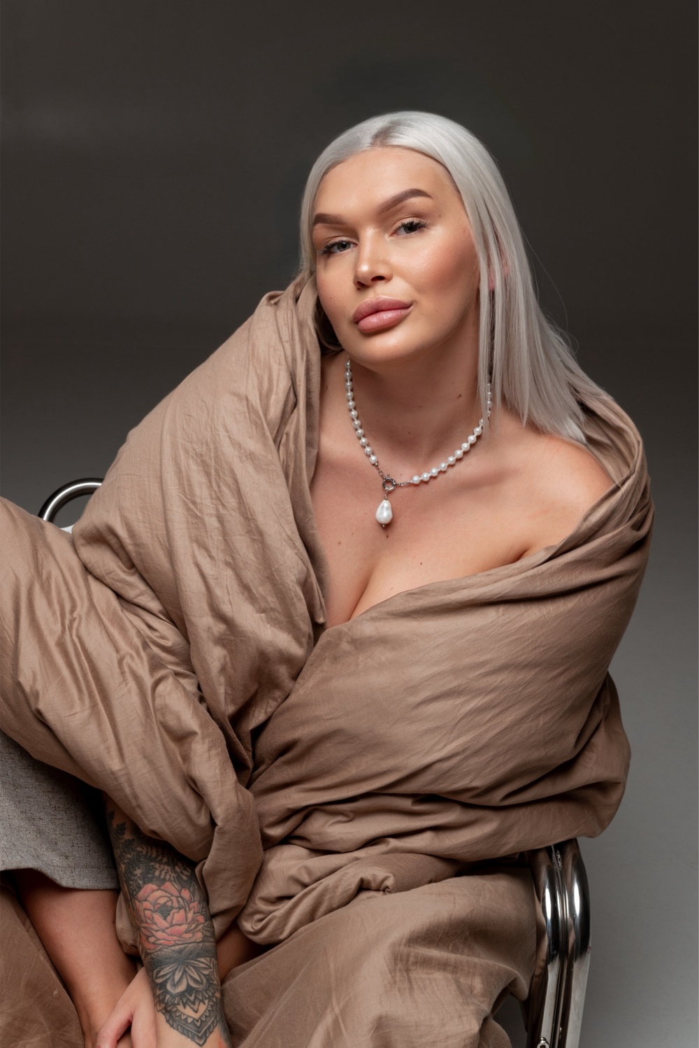 колье из жемчуга майорка "Нежность"