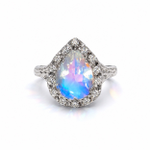 Кольцо Moonstone & Brilliant obsession — Pear