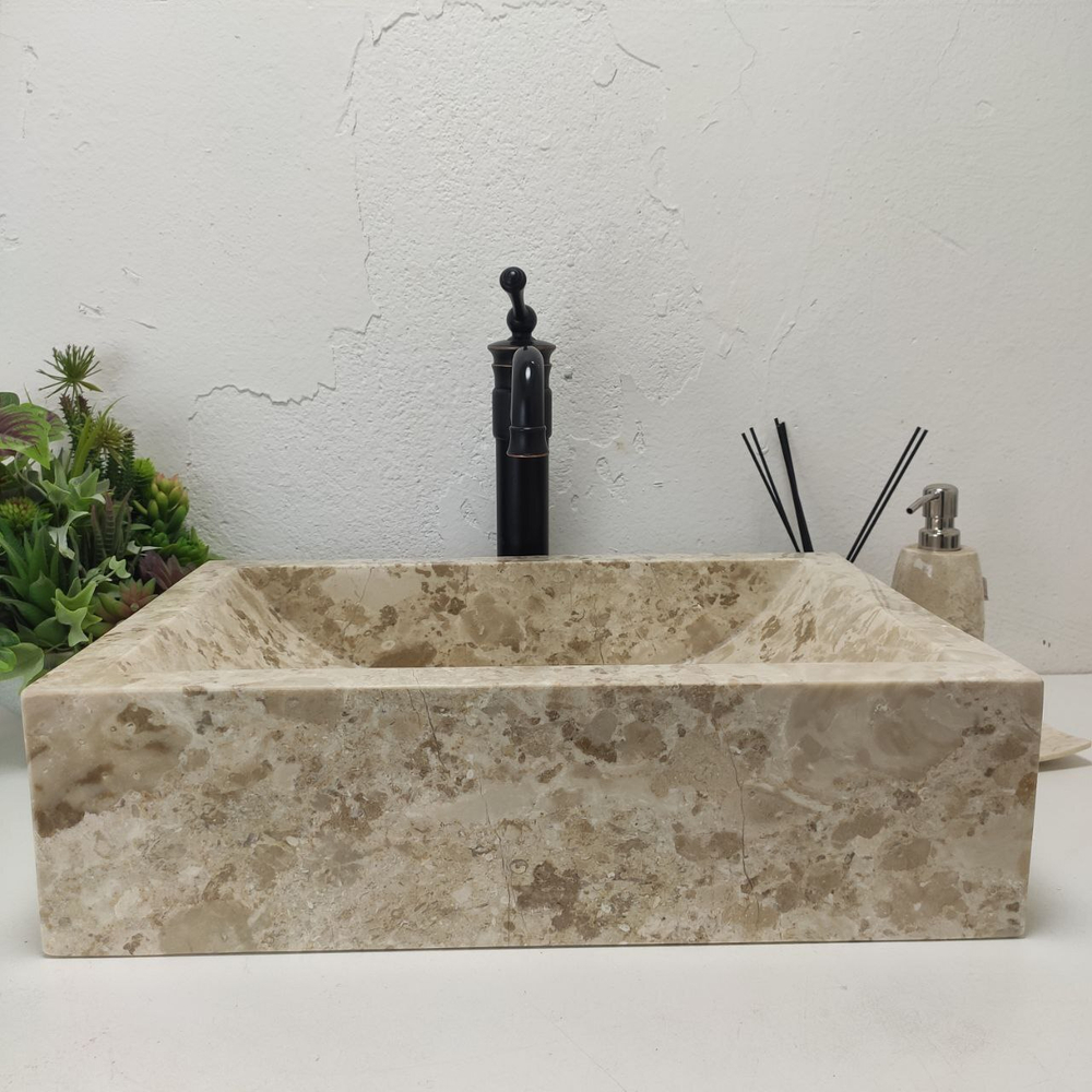 Раковина из мрамора Prau Crem SM-61580 (51*35*14)