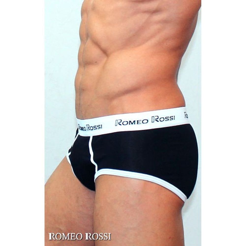 Мужские трусы брифы черные Romeo Rossi RR366-2 Brief