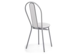Стул на металлокаркасе Lamniel косое кольцо белый полимер / светлый мусс