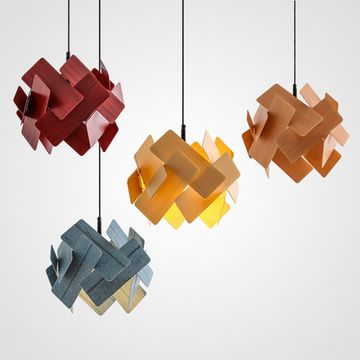 Дизайнерский подвесной светильник с имитацией древесной фактуры SEASONS