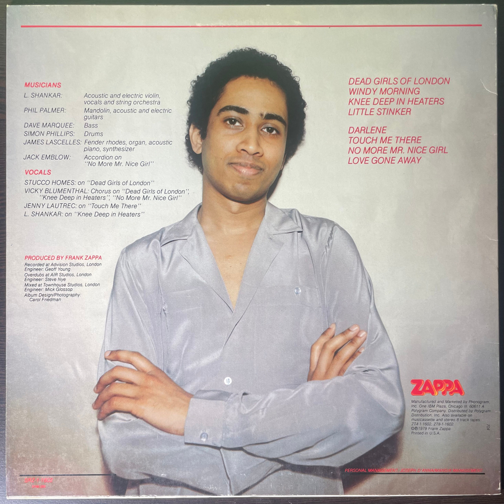 L. Shankar ‎– Touch Me There (США 1979г.)