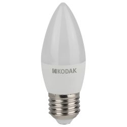 Лампа светодиодная Kodak LED B35-7W-865-E27 K 7Вт свеча холодный дневной свет Е27 | Лампы cветодиодные Свеча (B/C)