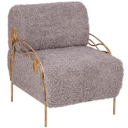 Кресло Нимфея Серый Бронза