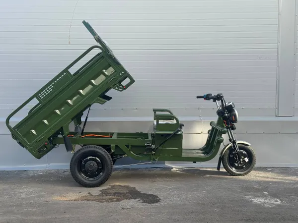 Грузовой электрический трицикл IKINGI CARGO C06 1500W (60V/45Ah) - Зелёный фото №2
