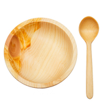 Деревянный набор-пара Art of Siberia из древесины кедра тарелка и ложка TN23