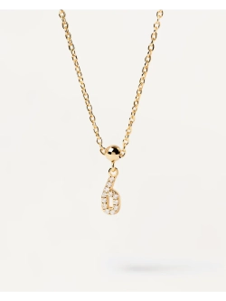 Подвеска-шарм женская PDPaola Цифра 6 серебро 925 пробы покрытое золотом 750 пробы CH01-004-U