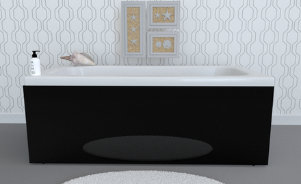 Экран под ванну глухой TR-10-013 черный глянец