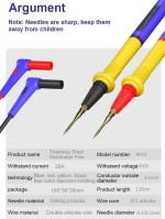 Щупы для мультиметра силиконовые 20А RP15 MECHANIC / провода для тестера 1,2 метра