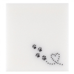 Прозрачные стикеры для заметок с клеевым краем, Alingar, 75 х 75 мм, 50 л., покрытие starlight touch, "Cat's HEART", фиолет, водонепрониц., европодвес