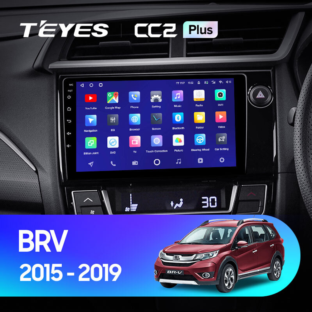 Teyes CC2 Plus 9" для Honda BR-V 2015-2019 (прав)