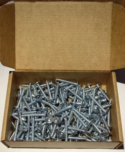 Саморез с прессшайбой 4.2х38 острый оцинк. 1кг