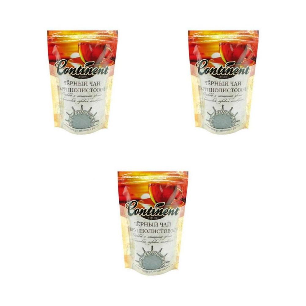 Чай черный Black Dragon Continent Ceylon Крупнолистовой 80 г, 3 шт