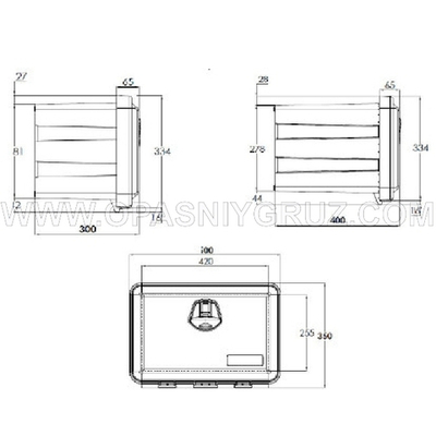 Инструментальный ящик 500x350x300 мм