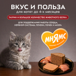 Влажный корм консервы для котят до 4 месяцев Деликатес СТАРТЕР "Суфле по-английски" паштет из индейки Мнямс 0,2кг 12 шт