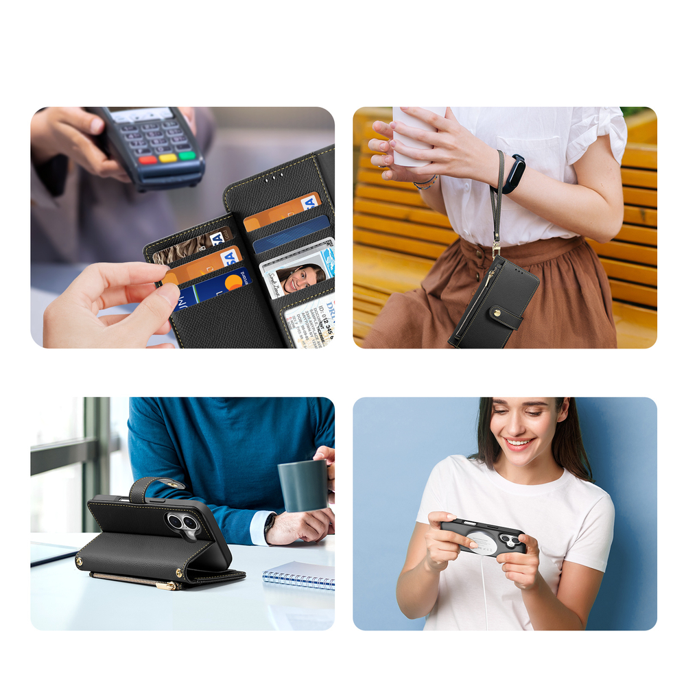 Чехол кошелек с MagSafe из кожи для смартфона iPhone 17, серия Lawa от Dux Ducis