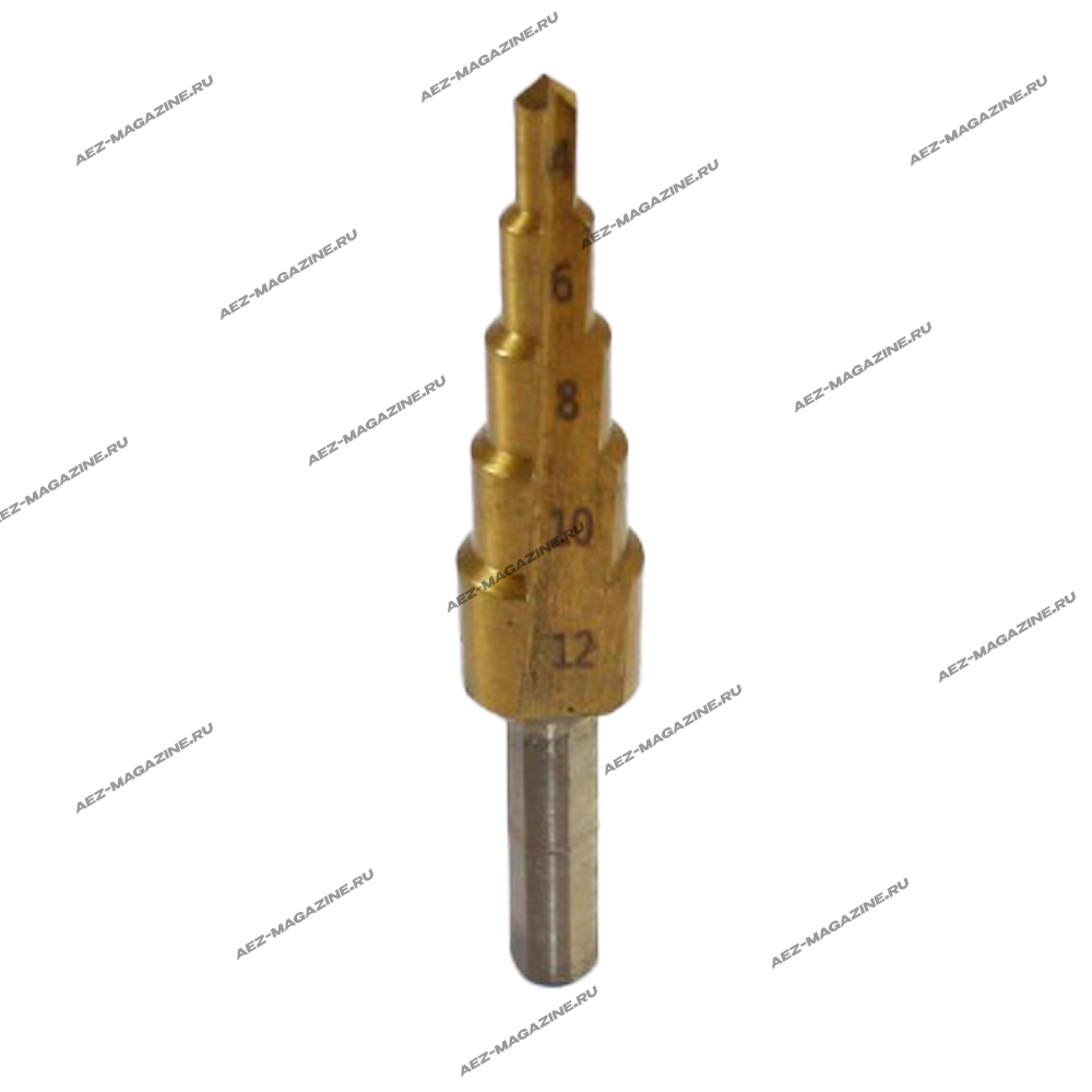 конусное ступенчатое сверло 4-12