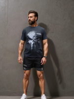 Футболка тренировочная Череп Каратель черная