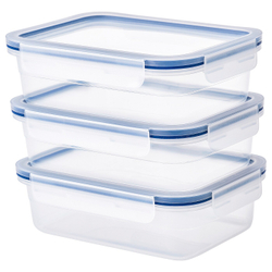 IKEA 365+ Контейнер для продуктов с крышкой, прямоугольный/пластик, 1,0 л