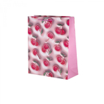 Пакет подарочный бумажный Alingar, (М) 18х23х10 см, вертикальный, "Сочные фрукты", мат. ламинация, тиснение голография, эфффект 3D, ассорти