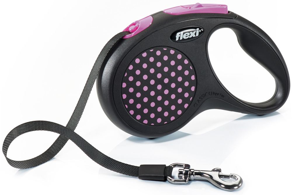 Поводок-рулетка Flexi Design трос S 5m 12 кг розовый