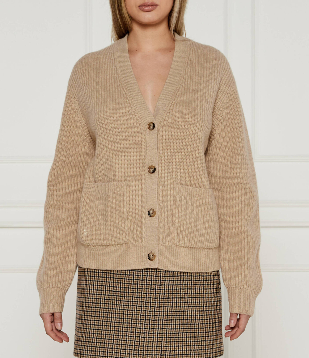 Хлопковый кардиган POLO RALPH LAUREN - бежевый(211944515)