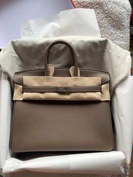 Сумка Hermes Birkin 25 Etoupe Togo Palladium Hardware 
