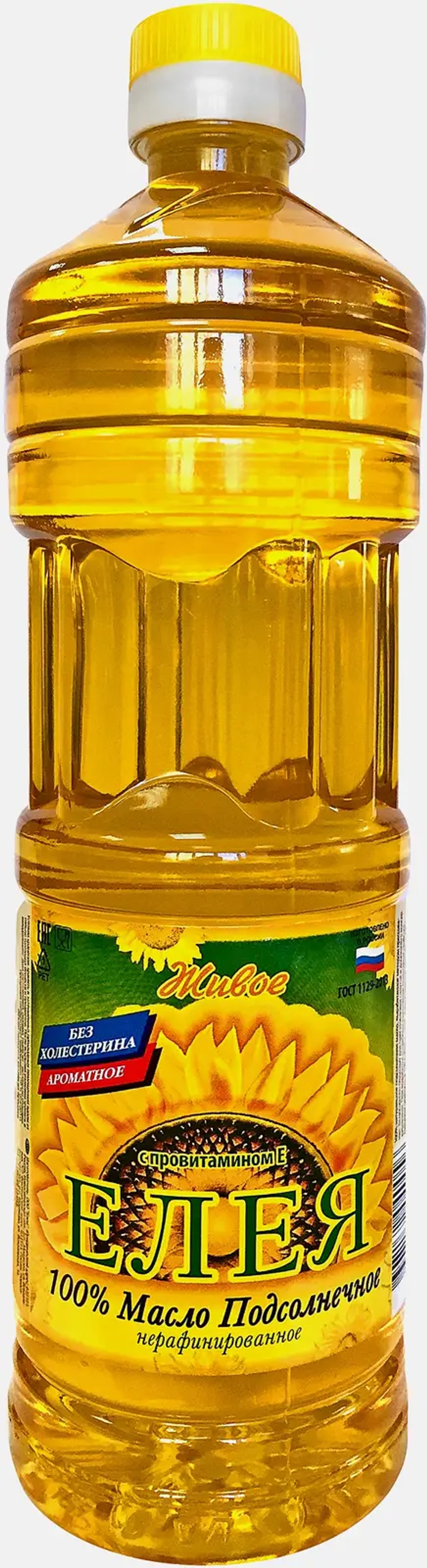 Масло подсолнечное Елея нерафинированное 870мл