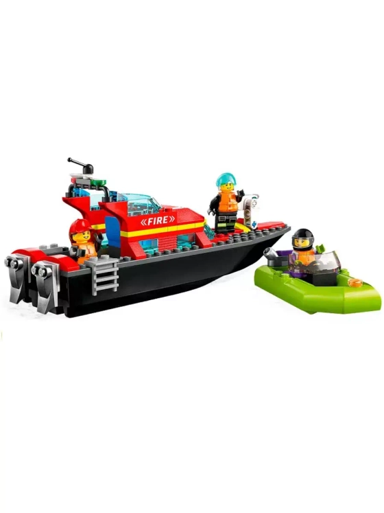 Лего Сити Город Спасательный пожарный катер 60373 City