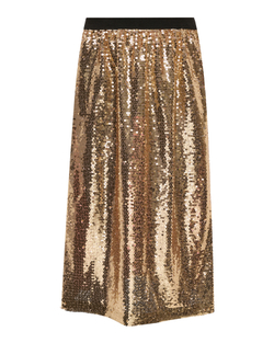 UNDERCOVER ЮБКА БАРХАТНАЯ С ПАЙЕТКАМИ ОРАНЖЕВАЯ