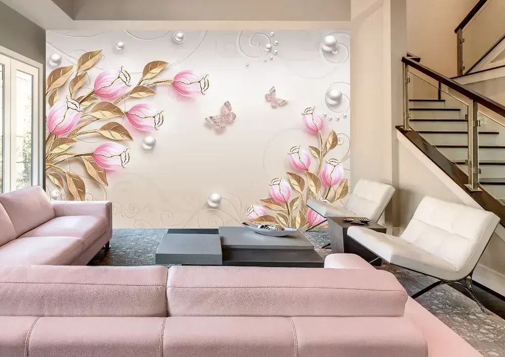 Фотообои Vostorg А 187 Золотые тюльпаны 392x260см