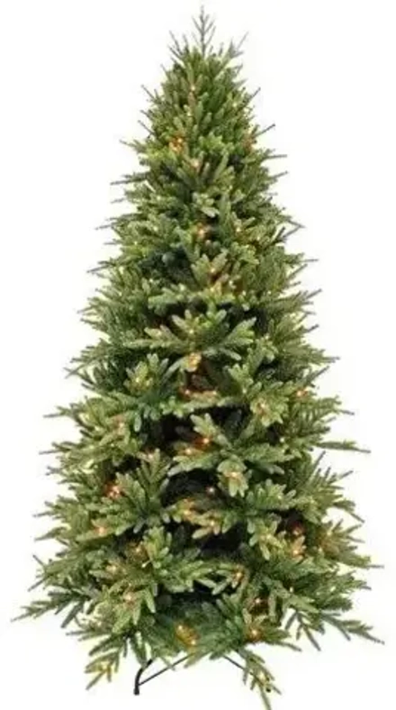 Ель Королевская премиум стройная с лампочками 260 см., 360 LED ламп, Литая хвоя+Пвх, Triumph Tree (72063)